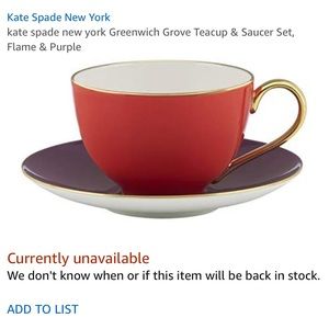 Kate spade New York Greenwich Grove cup and saucer